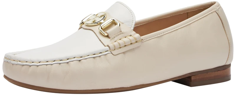 ARA Women's Atlanta Moccasin, White Marble, 5 UK