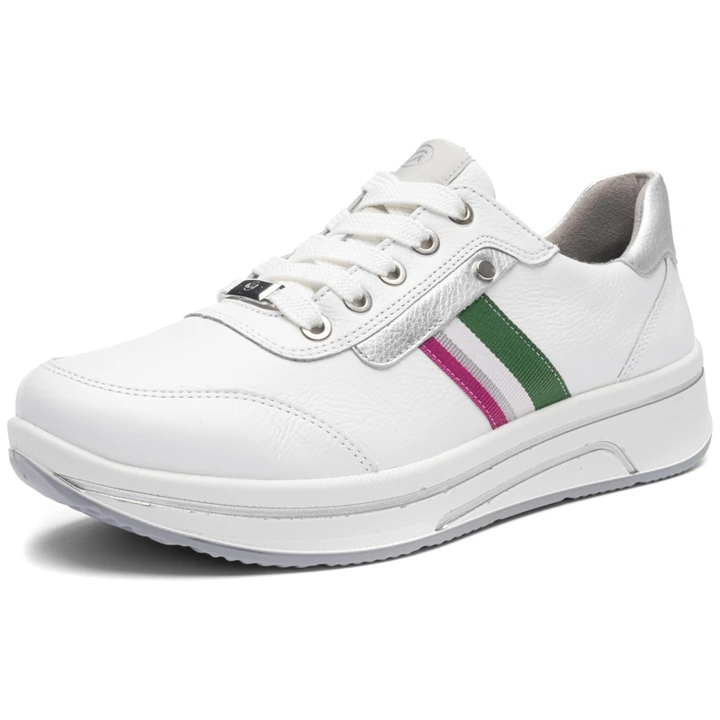 ARA Shoes Women's Low Sapporo 3.0 Trainers, White Silver, 41.5 EU Weit