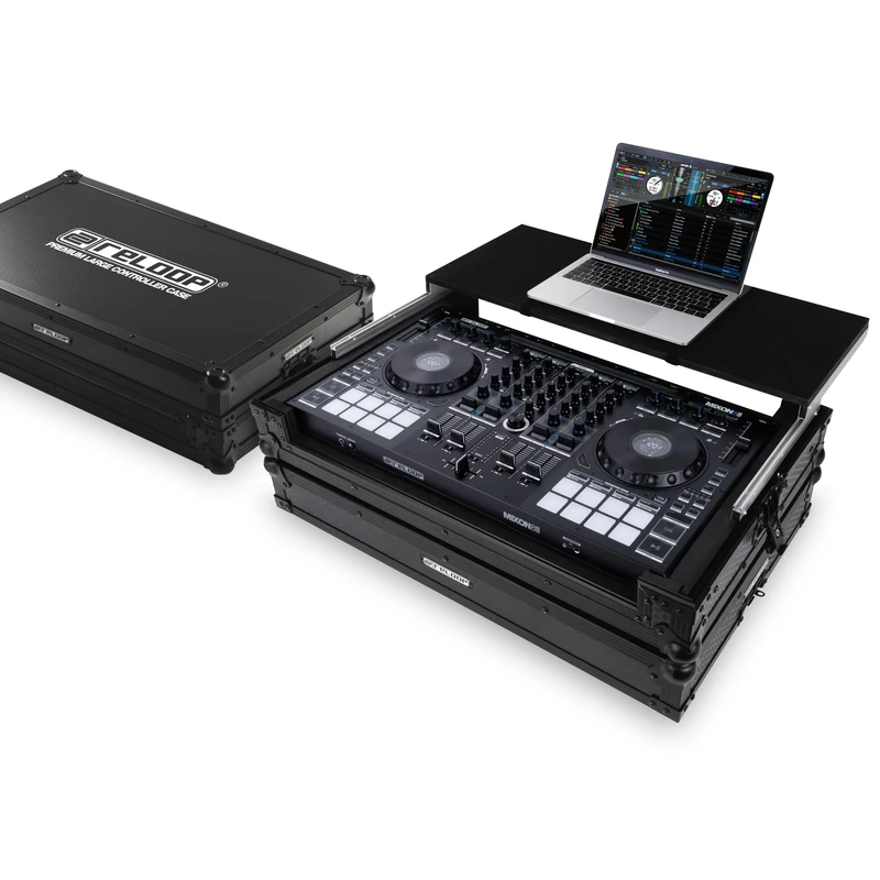 reloop Premium Large Controller case - Handmade DJ Controller case Made of Robust Wood and high-Quality Aluminium