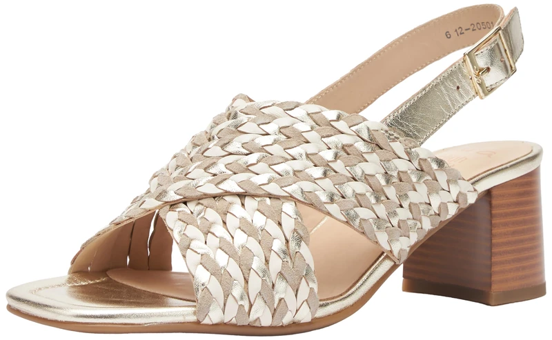 ARA Women's Brighton Sandal, Cream Platinum Sand, 4.5 UK