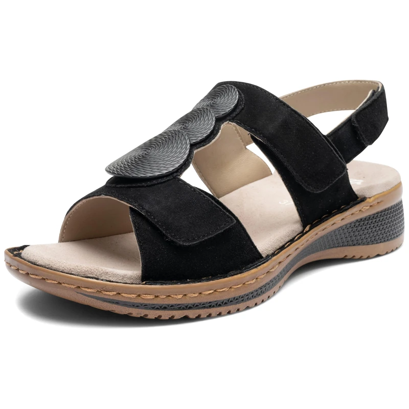 ARA Women's Hawaii Sandals, black, 6-6.5 UK