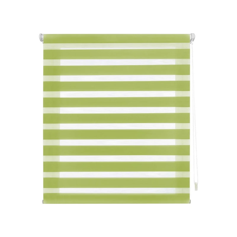 Decorblind Double Layer Roller Blind, No Tools and No Drilling, Blind Size: 140 x 180 cm Width x Length/Fabric Dimensions: 137 x 175 cm – Night and Day Roller Blind, Pistachio Colour