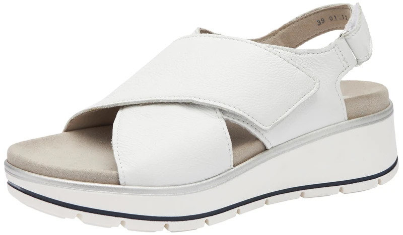 ARA Women's Sapporo Sandal, White, 8 UK