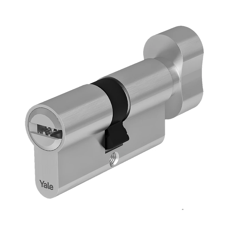 Yale YC204KD304005N1 YC204 Cylinder for Lock, Nickel Plated, con pomolo