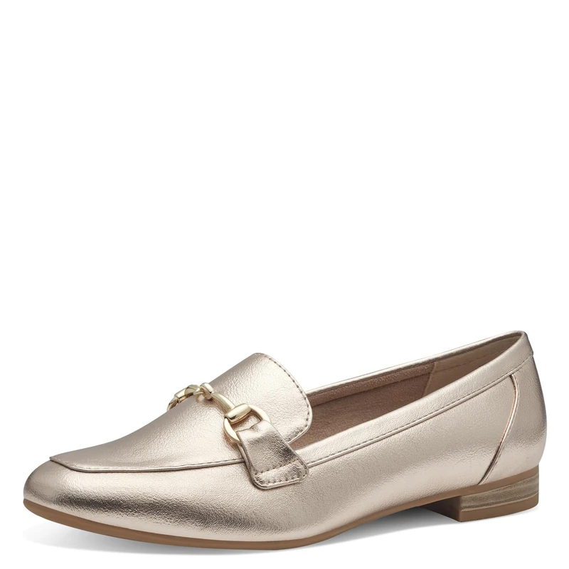 MARCO TOZZI Women's 2-24212-42 Loafers, Platinum, 5