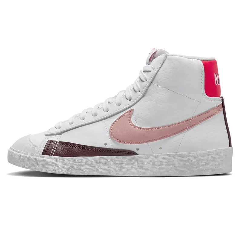 NIKE Women's W Blazer MID '77 Next Nature Sneaker, White/RED Stardust-Night Maroon, 8.5 UK - Image 1