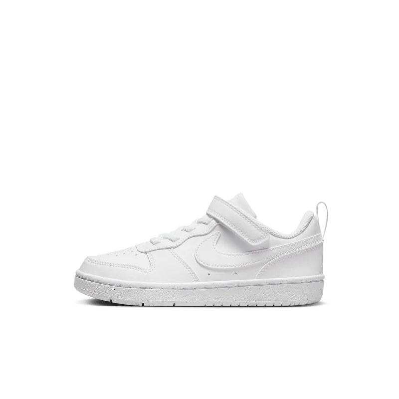 NIKE Unisex Kids Court Borough Low Recraft (Ps) Sneaker, White, 2.5 UK