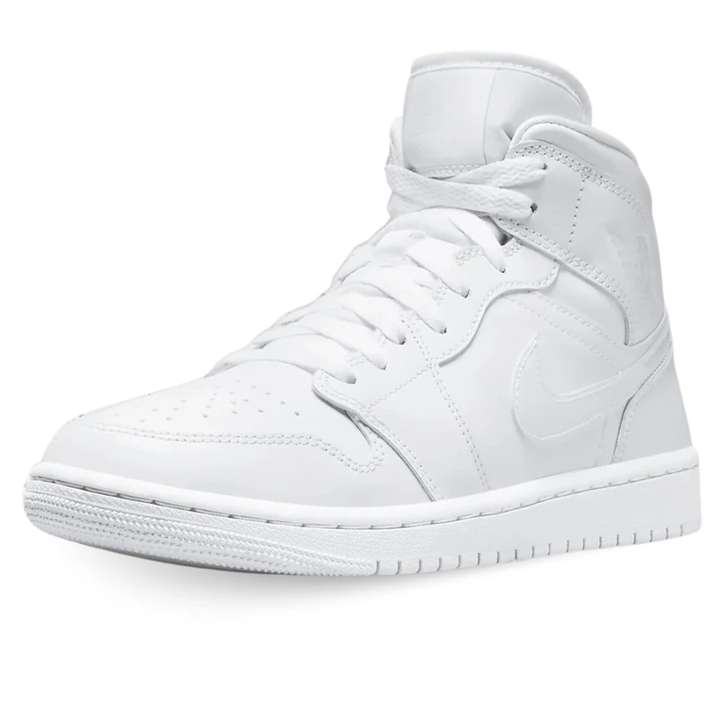 NIKE Women's WMNS AIR Jordan 1 MID Sneaker, White/White-White, 3 UK
