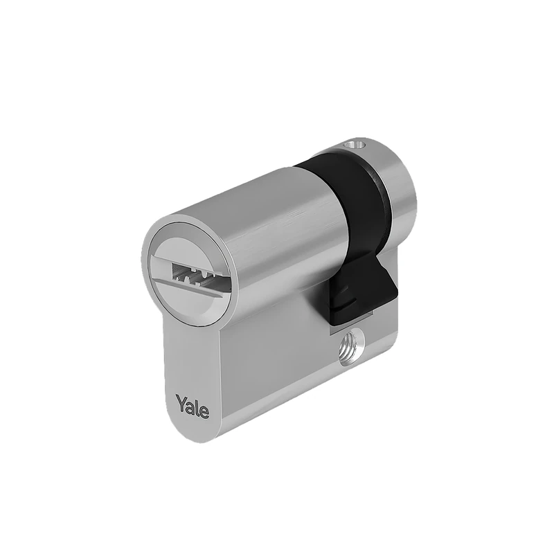 Yale YC202KD301005N1 YC202 Cylinder for Lock, 30 mm-10 mm-Nickel Plated, Mezzo cilindro