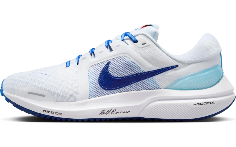 NIKE Men's AIR Zoom Vomero 16 PRM Sneaker, White/DEEP Royal Blue-University BL, 8.5 UK