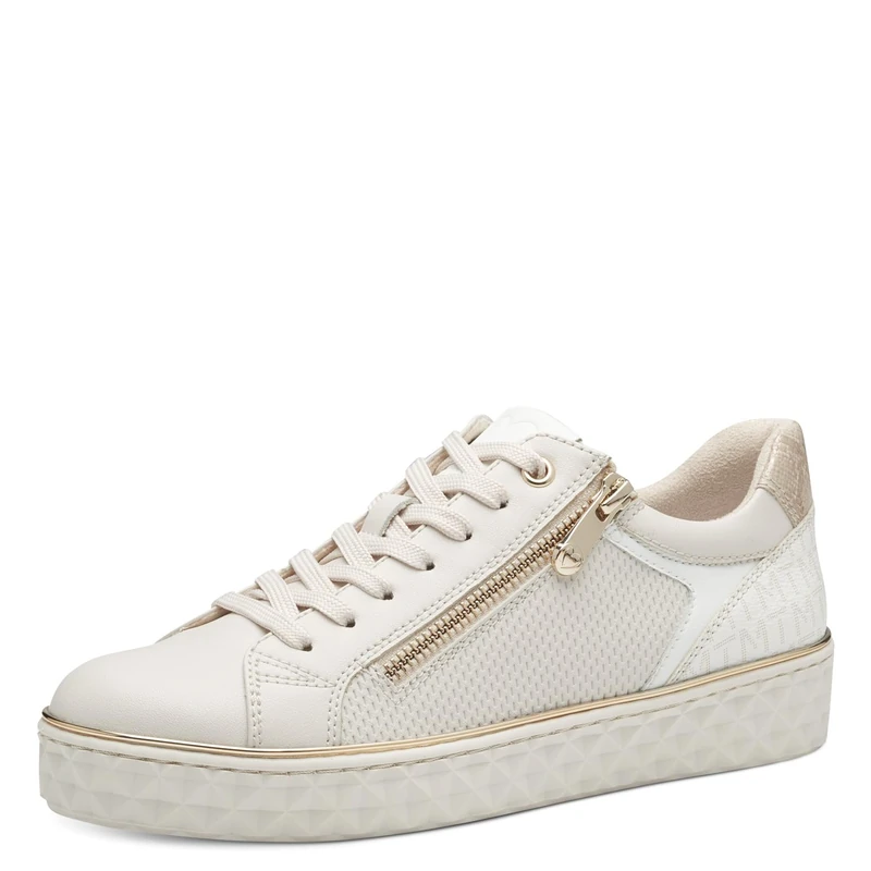 MARCO TOZZI Women's 2-23709-41 Sneaker, Cream Comb, 4