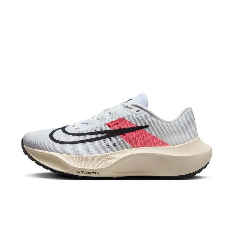 NIKE Men's Zoom Fly 5 EK Sneaker, White/Black-Chile RED-Coconut Milk, 6.5 UK