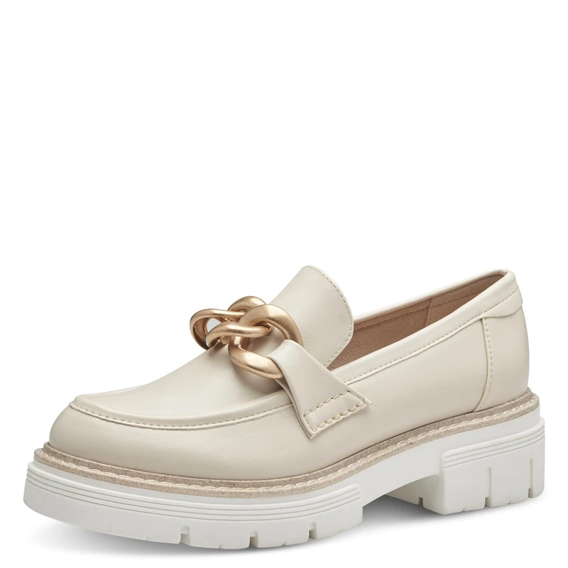 MARCO TOZZI Women's 2-24705-42 Loafers, Cream Gold, 7.5