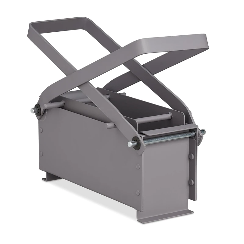 Relaxdays Paper Press, Waste Newspapers, Manual, Hydraulic, Steel, Recycle, Briquette, Maker, HxWxD: 24x30x12.5 cm, Grey - Image 1