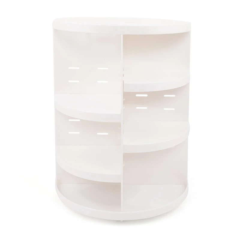 WELL HOME MOBILIARIO & DECORACIÓN Circular Makeup Organizer White