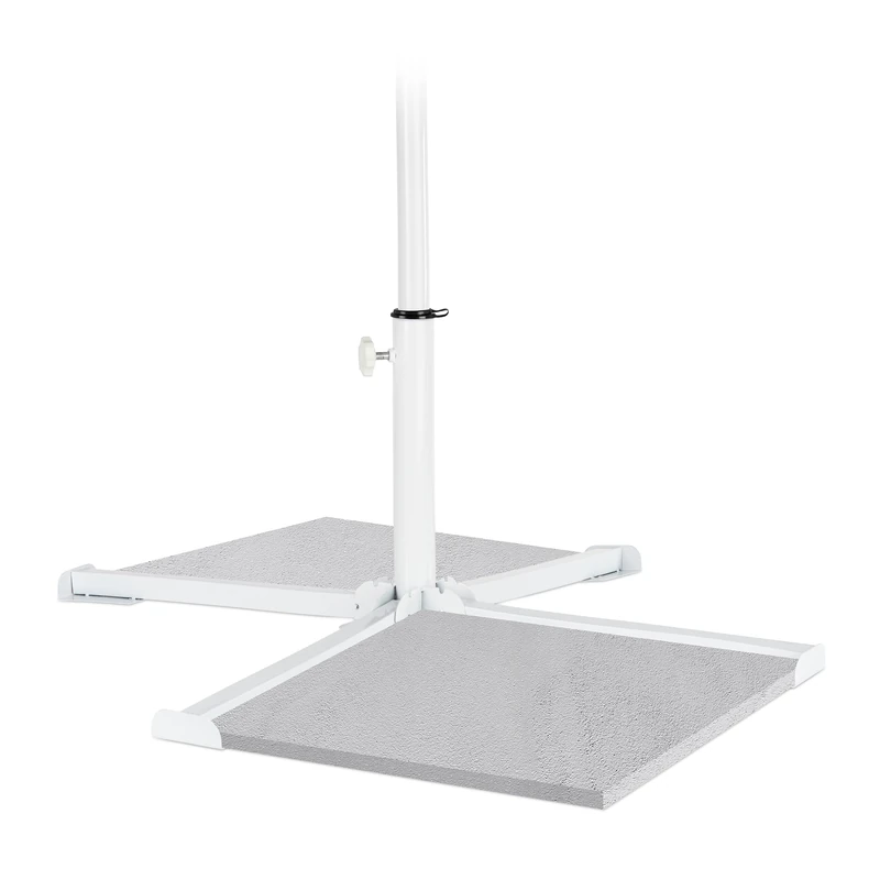 Relaxdays Parasol Plate Stand - Foldable Steel Base 19-38 mm