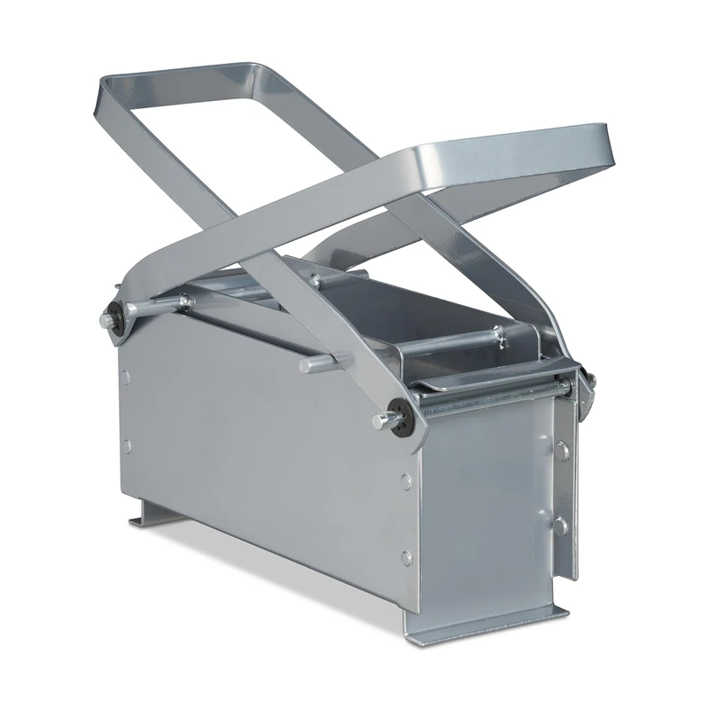 Relaxdays Paper Press, Waste Newspapers, Manual, Hydraulic, Steel, Recycle, Briquette, Chip, HxWxD 24x30x12.5 cm, Silver