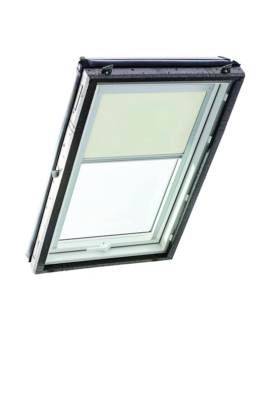 Original Roto Blackout Roller Blind ZRV Almost Complete Blackout Guide Rail Silver for Roto Roof Windows Series Designo R4/R7 and Classic 43/73 With Size 074/098 | 07/09 Beige