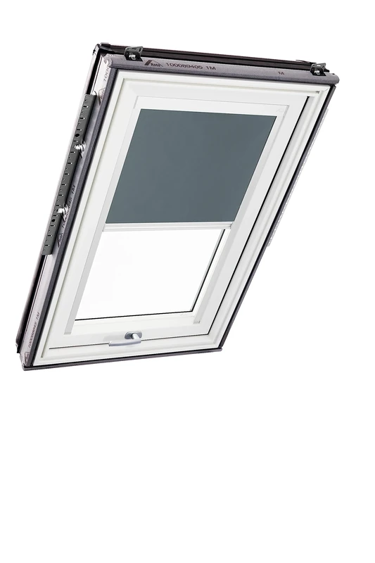Original Roto Blackout Roller Blind ZRV Almost complete Blackout Guide Rail White For Roto Roof Windows Series Designo R6/R8, i8 and Classic 64/84 Size 094/098 | 09/09 Colour Dark Grey