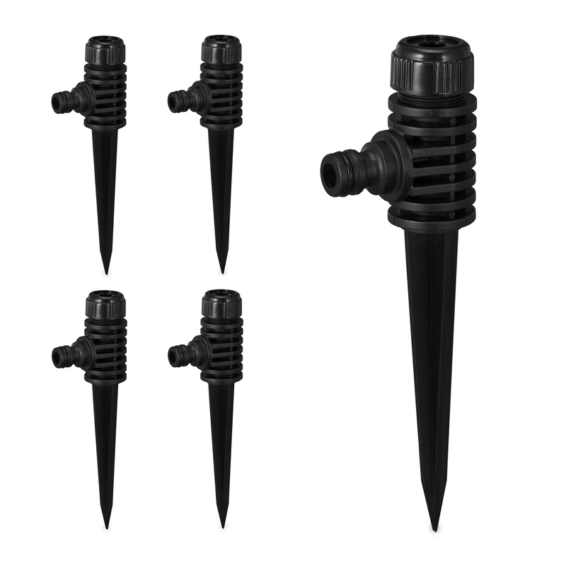 Relaxdays Spike Sprinkler Set of 5 - 30 m2 Coverage