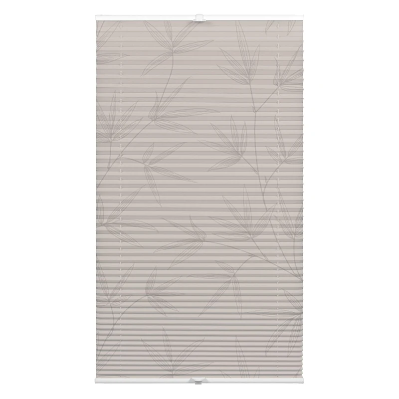Deco Company Japandi Bamboo Pleated Blind, 80 x 130 cm, Grey - Image 1