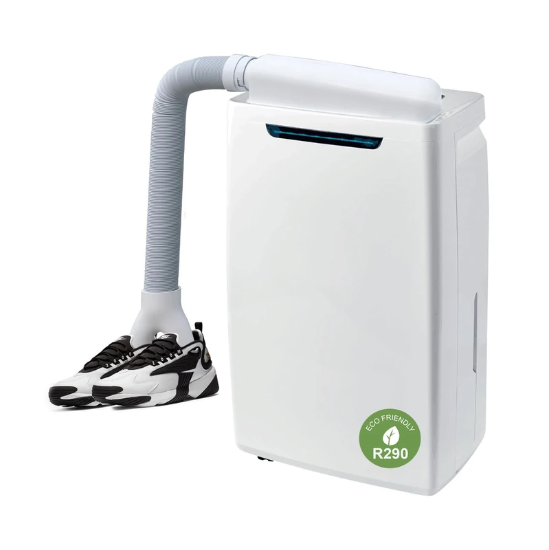 Emerio DH-127463 Dehumidifier + Shoe Dryer Function, 25 L/Day, Auto Stop When Full, Room Size up to 50 m², LED Display, Timer, Drying Function for Clothes, Against Moisture and Mould, DH-127463