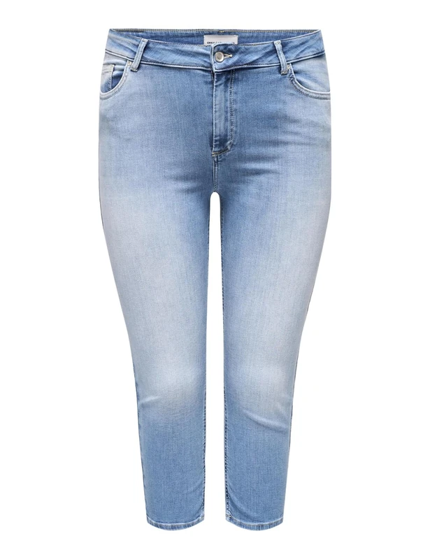 ONLY Carmakoma Women's Carwilly Reg Waist DNM Capri Noos Jeans, Light Medium Blue Denim., 28