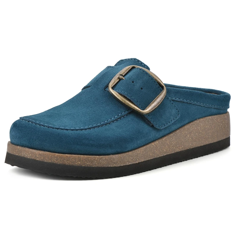 WHITE MOUNTAIN Women's Bueno Mule, Petro Blue/Suede, 7 UK