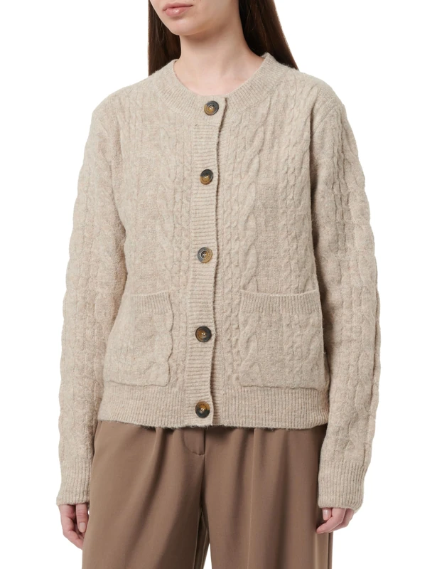 TILDEN Women's Cardigan with Buttons, Beige (Beige Blend), XS/S
