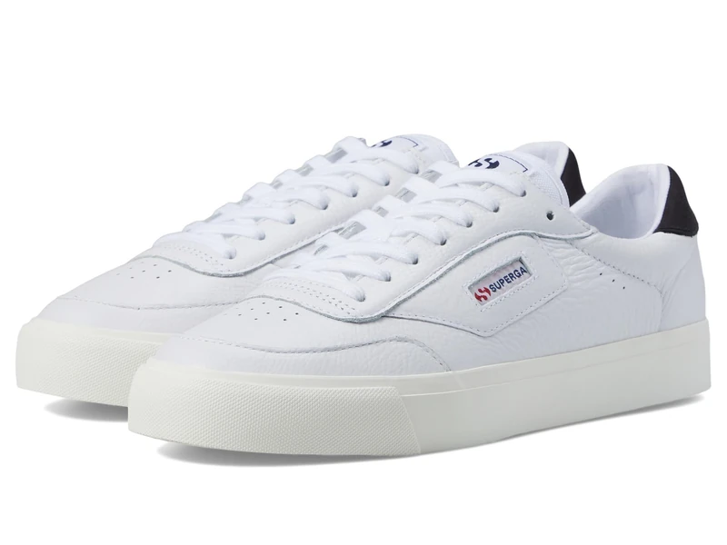 SUPERGA 3843 Court, Unisex Adult Lace-Up Shoes, White-Bristol Black, 37 EU, White Bristol Black, 5 UK