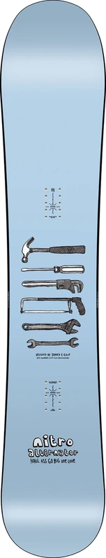 Nitro Snowboards Men's Alternator BRD'24 All-Mountain Board, Directional, Cam-Out Camber, All-Terrain, Mid-Wide to Wide, Depending on Length