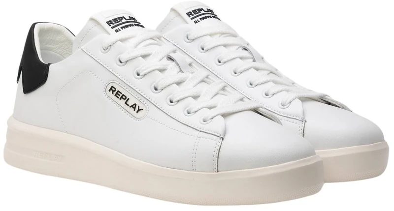REPLAY Men's Univeristy M Prime 2 Trainers, 062 White Black, 40 EU, 062 White Black, 8 UK - Image 1