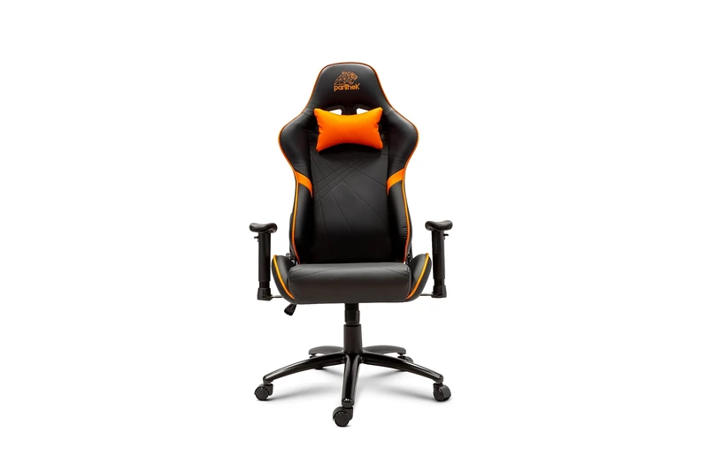 Panthek Gaming Chair, Metal, Orange, One Size - Image 1