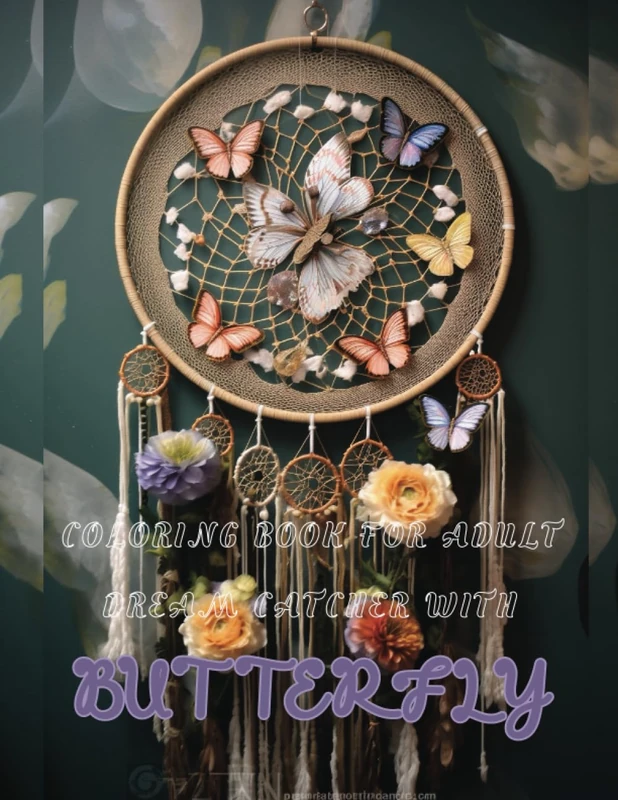 Coloring Book for Adults Dreamcatcher With A Butterfly: Embrace the Tranquil Beauty of Dreamcatchers