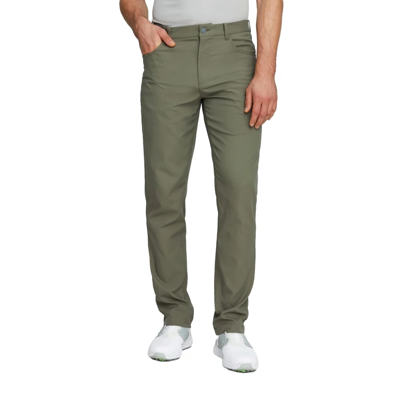 PUMA Men's Dealer 5 Pocket Pant Golf, Dark Sage, 35W x 30L