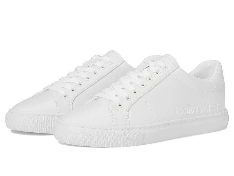 Calvin Klein Women's Camzy Sneaker, White 140, 4.5 UK