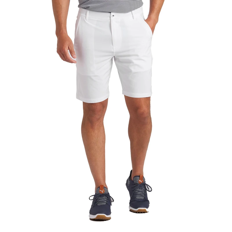 Puma Men's 101 Solid Short 9 Inch, White Glow, 30W x 9L