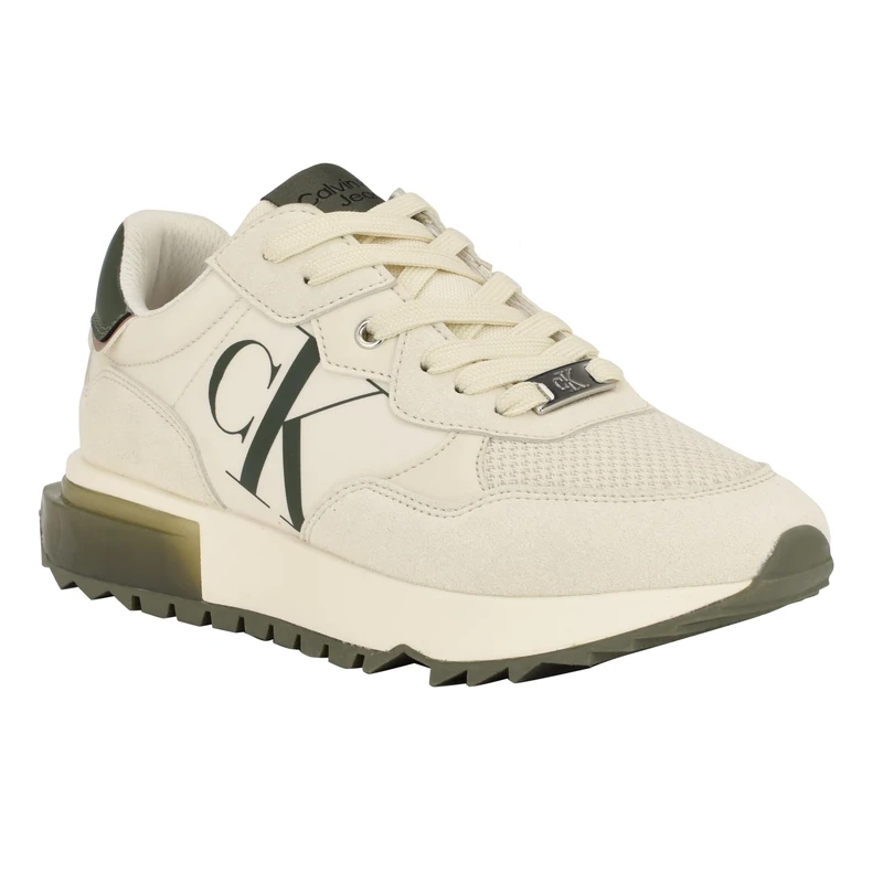 Calvin Klein Women's Magalee Sneaker, Vanilla 150, 3.5 UK