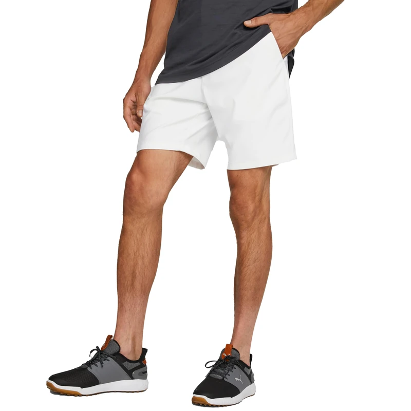 PUMA Men's Dealer Short 8, White Glow, 35W x 8L