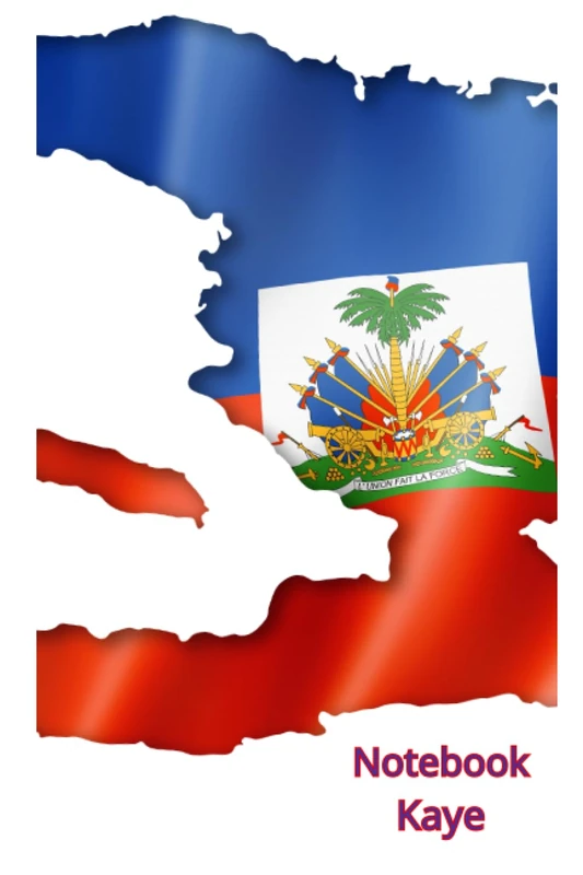 Notebook: Haitian Flag Styled Blank Lined Notebook