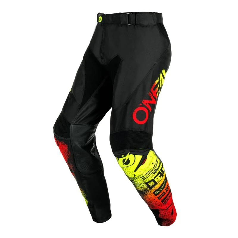 O'NEAL | Motocross Pants | Enduro Motorcycle | Durable Denier Fabrics, with Great Freedom of Movement, Athletic Fit | Pants Mayhem Scarz V.24 | Adult | Black Red | Size 36