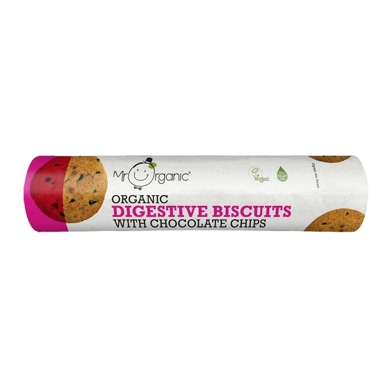 Mr Organic Organic Vegan Chocolate Chip Digestive Biscuit 250g