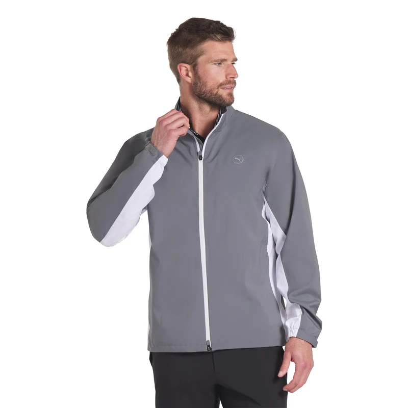 PUMA Men's Drylbl Rain Jacket, Slate Sky-White Glow, XXL