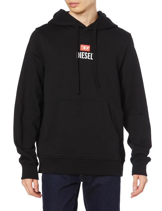 Diesel Men's s-Ginn-Hood-Small-New d Logo Sweatshirt, 9XX-Regular, S - Image 1