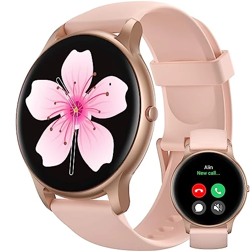 Parsonver Smart Watch for Women(Answer/Make Call), 1.32" HD Screen Fitness Watch, Smartwatch 100+ Sport Modes IP68 Waterproof, Heart Rate Sleep Monitor, Fitness Tracker for Android iOS, Pink