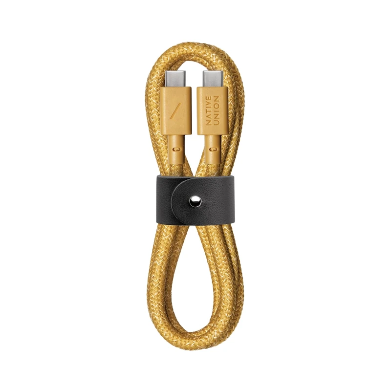 Native Union Type-C Belt Cable - 1.2m Ultra-Strong USB-C to USB-C Charging Cable for iPhone 17/17 Pro/17e, iPhone Air, iPad Pro/Air (M4), MacBook Air (M5), Galaxy S26/S25, Flip/Fold 7 (Kraft)