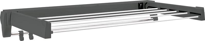 JUWEL ArtDry 70 Stand Dryer (Obsidian Grey, Extendable, Retractable Drying Rods, Drying Length of 4 Metres, Maximum Load 12 kg) 40148, Standard