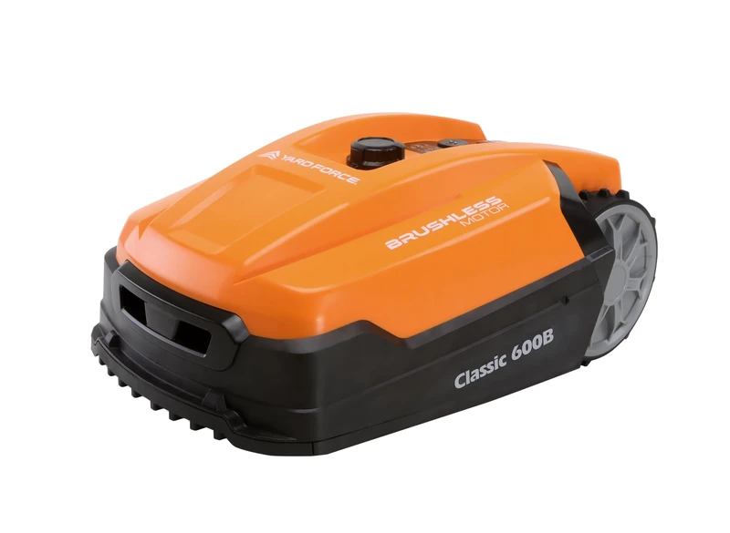 YARD FORCE Classic 600B Robotic Lawnmower up to 600 m² - Self-Propelled Lawnmower Robot with Bluetooth and App Control, Rain Sensor, Brushless Motor, 40% Incline and Weekday Control Panel