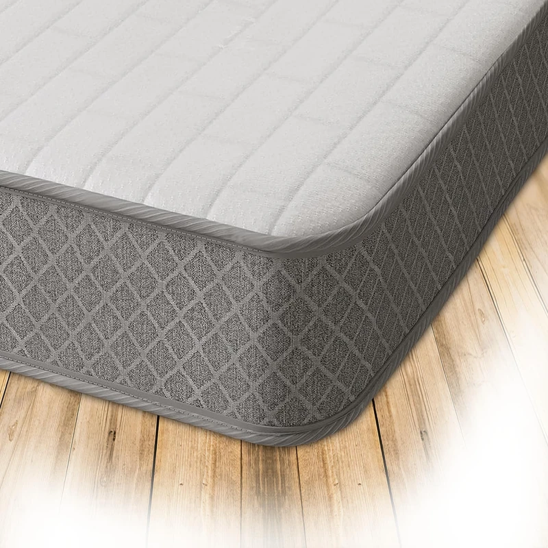 Starlight Beds 7.25" deep Memory foam Grey Nebraska Border Spring Mattress, Small Single
