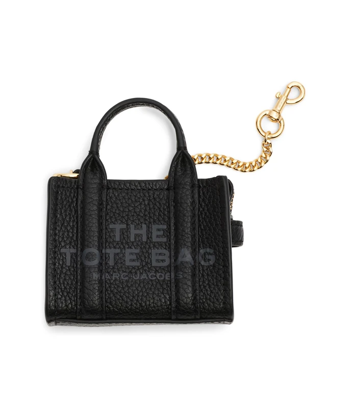 MARC JACOBS THE NANO TOTE CHARM BLACK